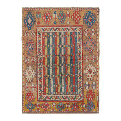 One-of-a-Kind 3'7”x4'11” Hand Knotted Area Rug