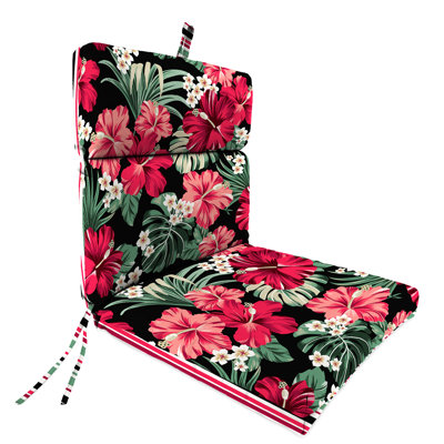 Reversible Outdoor Chair Cushion with Ties
