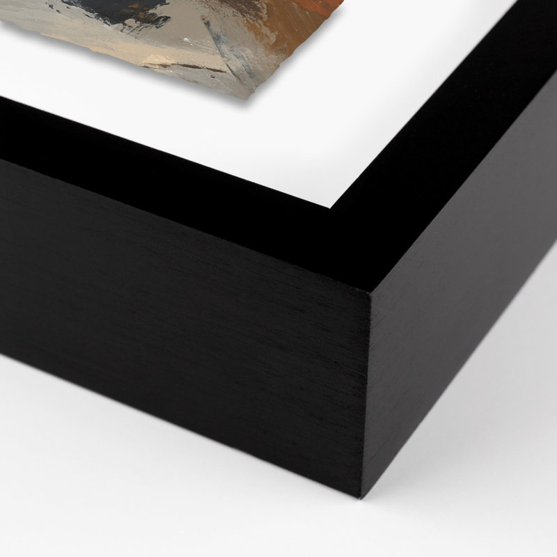 Desert No. 3 Painting by Melanie Biehle, 40" H x 40" W, Black Maple Paper Single Picture Framed