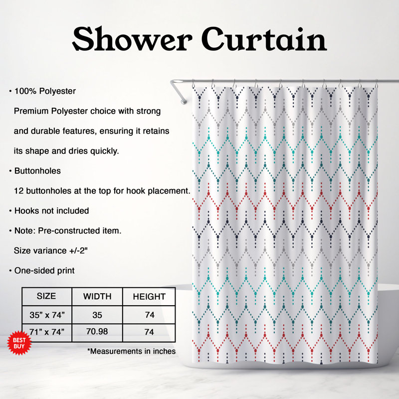 Starry Celebration - Rideau de douche Premium, H 74 po x l 71 po