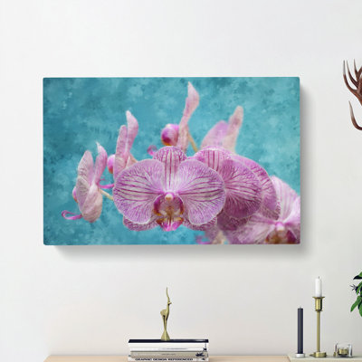 Lilac And Pink Orchids - Wrapped Canvas