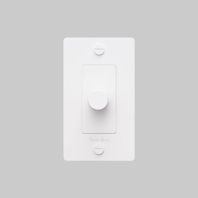 1G Dimmer / Logo, 1 Gang, White