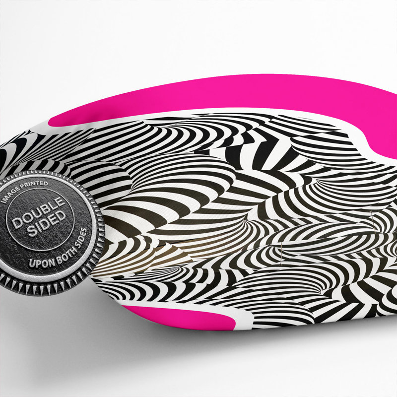 Abstract Zebra Lines No.2 Scatter Cushion, 55cm H x 55cm W x 20cm D