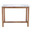 Table de bar rectangulaire 48 po en faux marbre et bois massif 48 po