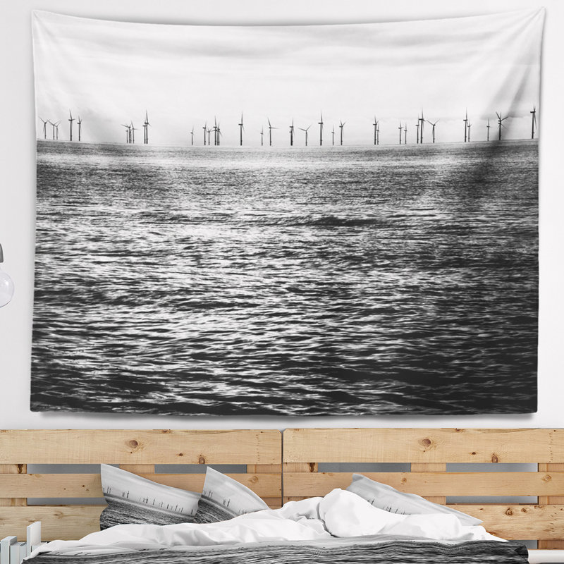 Tapisserie «Landscape Wind Turbines», H 50 po x l 60 po