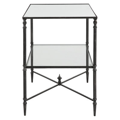 Allenhurst Mirrored Glass Top End Table