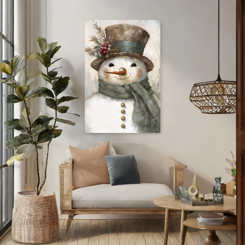 Art contemporain hivernal givré, H 48 po x l 32 po