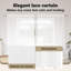 Curtains With Curtains Floral White Polyester-384632974