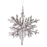 Frosted 3D Branch Snowflake Ornament