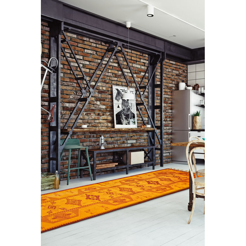 Tapis doré de couleur transitionnel unique en son genre 2 pi 8 po x 8 pi 6 po