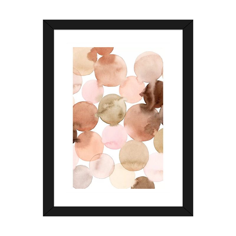 «Speckled Clay II» par Grace Popp - reproduction, Blanc, H 24 po x l 16 po x P 1 po, Papier encadré noir