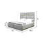 Grand lit de style moderne en bois gris