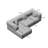 Fully Compressed Modular L-Shaped Sofa Set With Reversible Chaise & Tufted Back-975329314