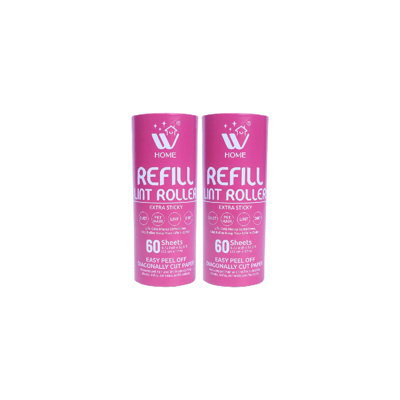 W Home Extra Sticky Lint Roller Refill, Lint Remover for Pet Hair- 60 Sheets Per Refill