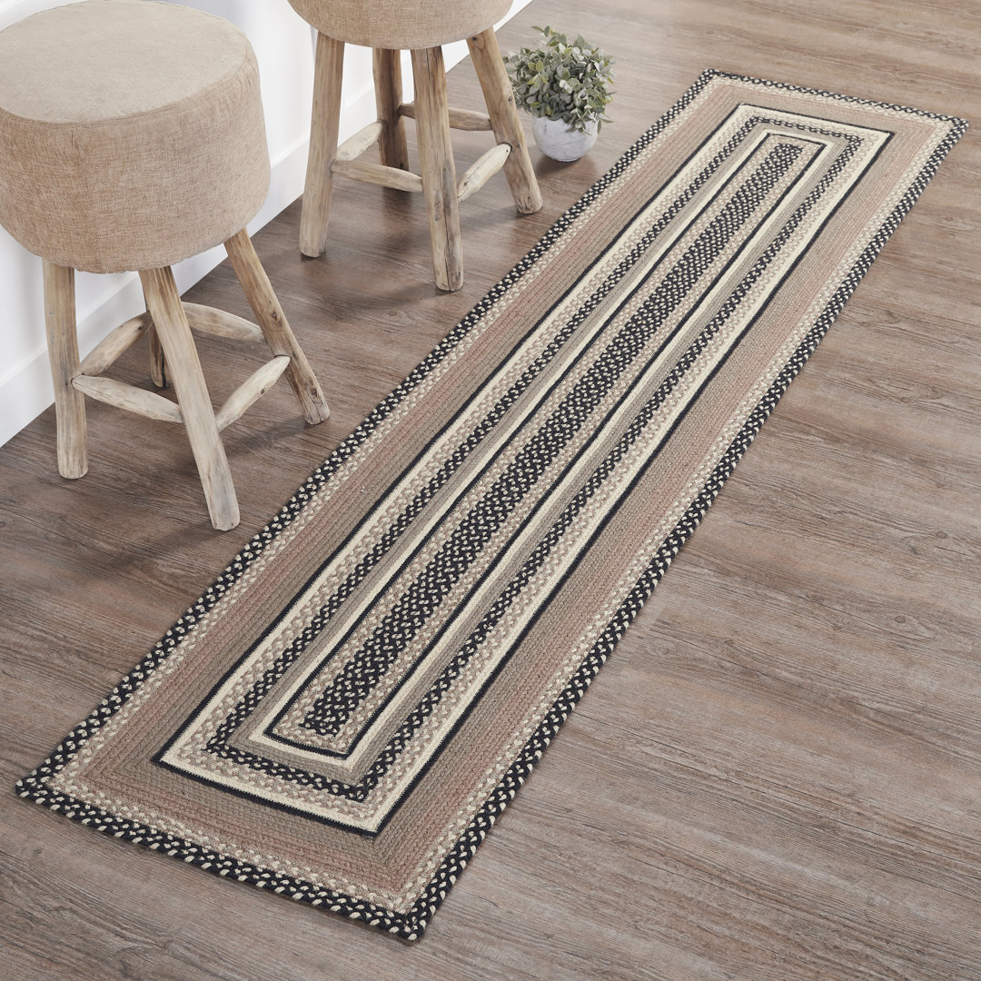 Sawyer Mill Charcoal Creme Jute Rug W/ Pad VHC Brands Rug 