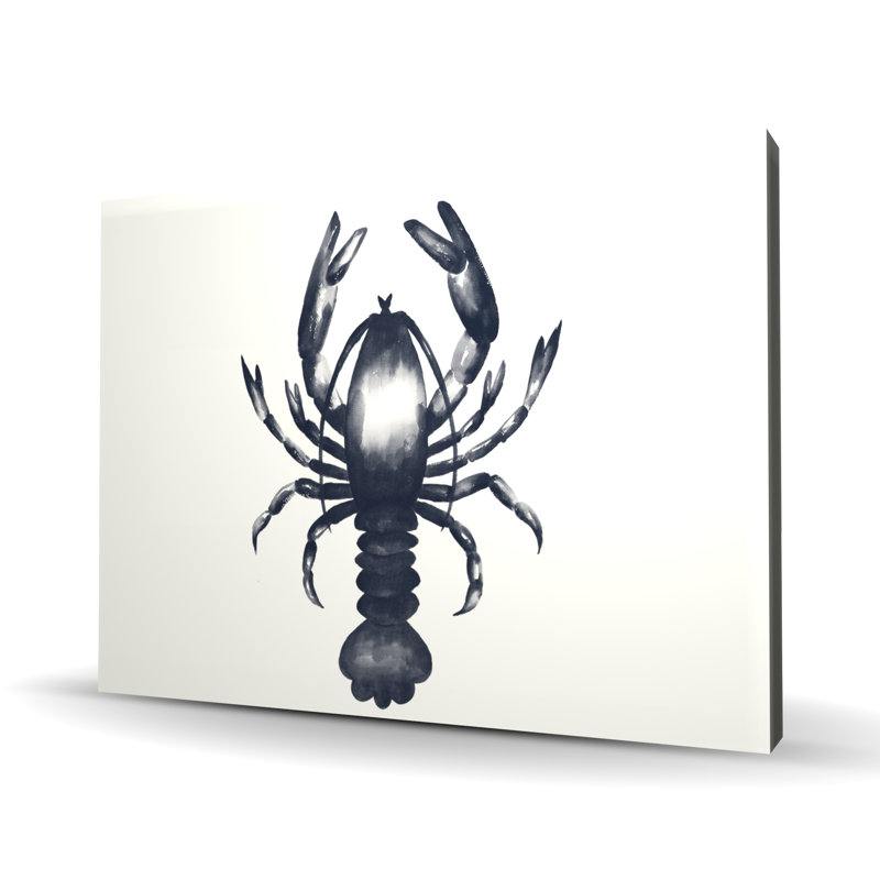 Toile marine bleue avec homard bleu | Décoration intérieure