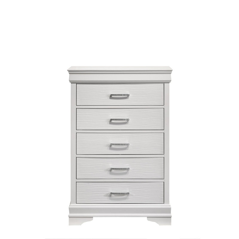 Commode moderne 5 tiroirs en bois