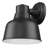 1-Light Matte Black With White Gloss Interior Outdoor Wall Lantern
