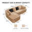 Canapé modulaire confortable en tissu Teddy avec méridienne en L - sans assemblage, conception ergonomique pour le salon