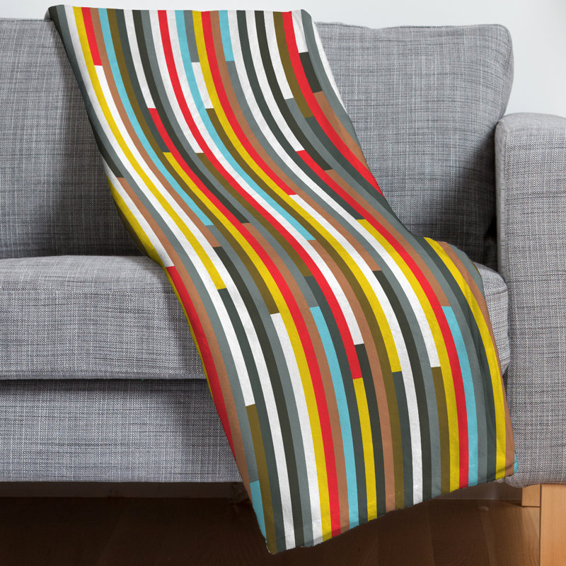 Fimbis Ses Hand Woven Throw Blanket, 50" H x 60" W x 1.5" D