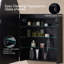 60 Wall Mounted Mirrored Bathroom Cabinets 3 Adjustable Shelves with Mirror-1644961677