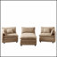 Canapé d'angle modulaire de 267 cm (105 pouces) avec revêtement en chenille douce, 3 places et pouf, canapé en L pour un confort optimal.-453366526