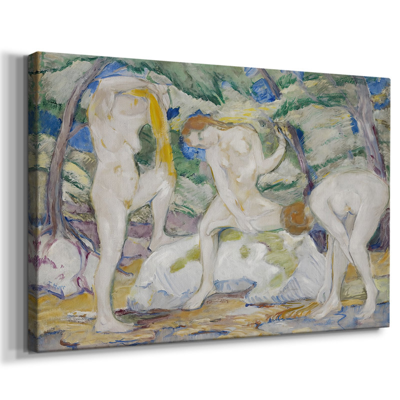 Bathing Girls (Badende Mädchen)-Franz Marc-Gallery Wrapped Canvas-1910, 24 x 36