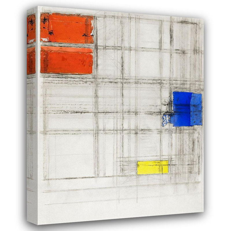 «Ivy Bronx Mondrian, Piet», reproduction d'art sur toile tendue: Study for a Composition 63550, H 18 po x l 15 po
