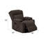 Fauteuil inclinable électrique en lin brun Lusio