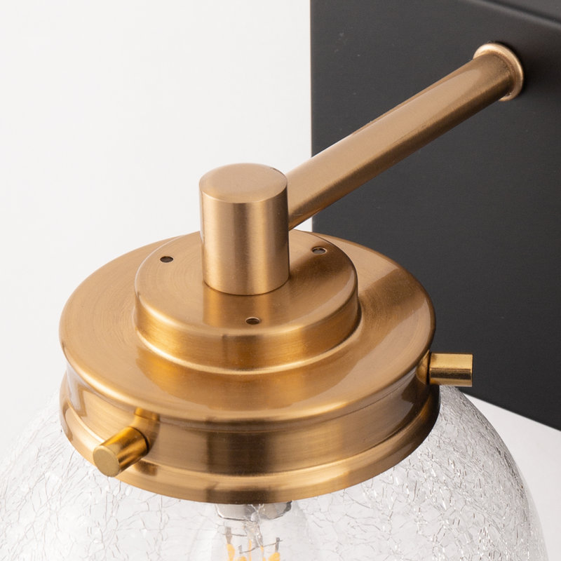 Modern Sphere Crackle Glass Vanity Light