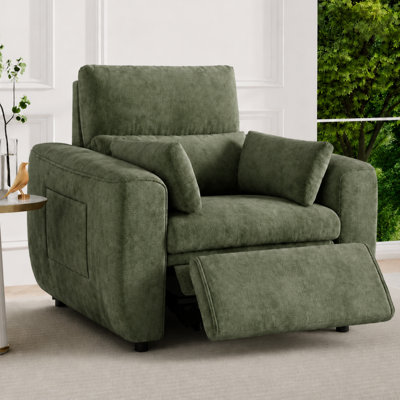 Itohan 52'' Oversized Upholstered Slipcovered Power Recliner