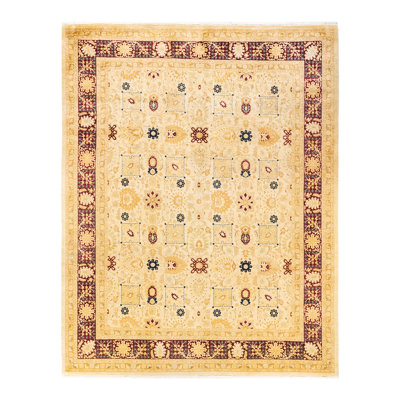 Tapis unique en laine noué à la main 8 pi 3 po x 10 pi 4 po nouvel âge Hayner