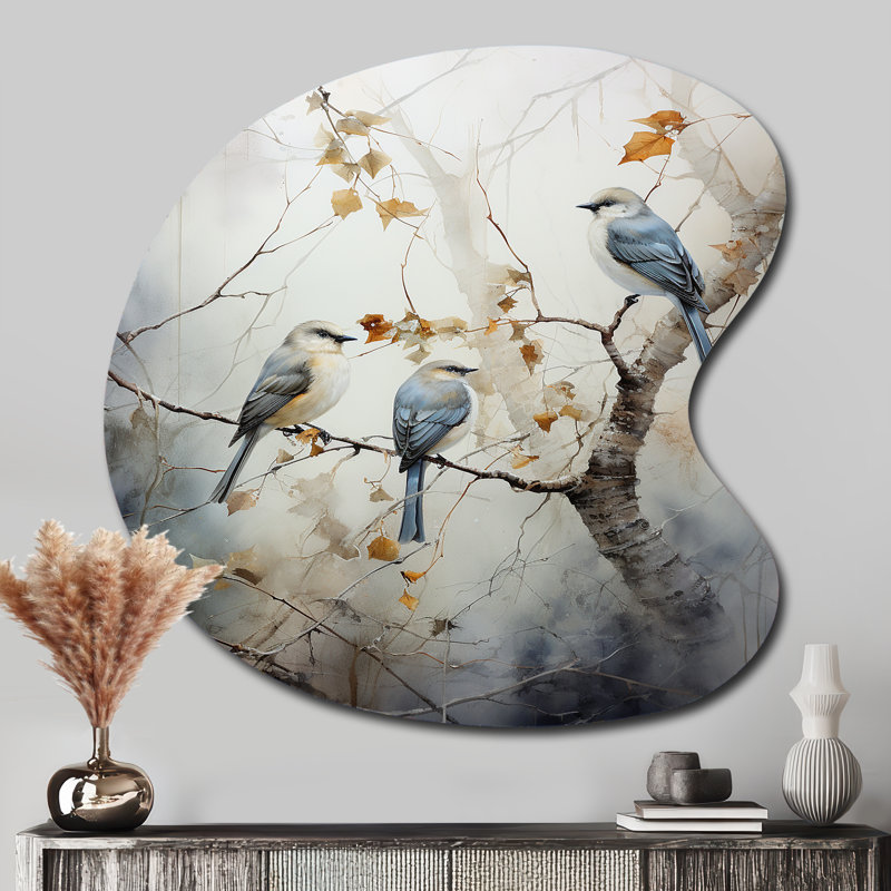 Décoration murale oiseau en forme d'oiseau Silent Watcher II, H 33 po x l 33 po