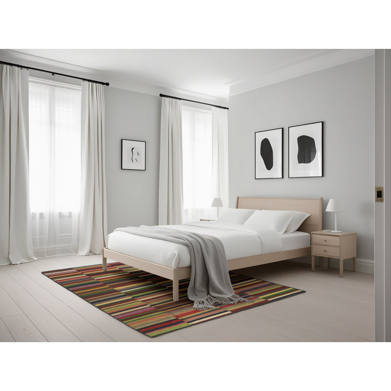 Sheneka Striped Indoor Rug, Rectangle 5' x 7'