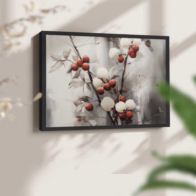 Art de Noël - CMXC III - Reproduction encadrée - Restickable, H 16 po x l 20 po, Noir, noir, noir, noir