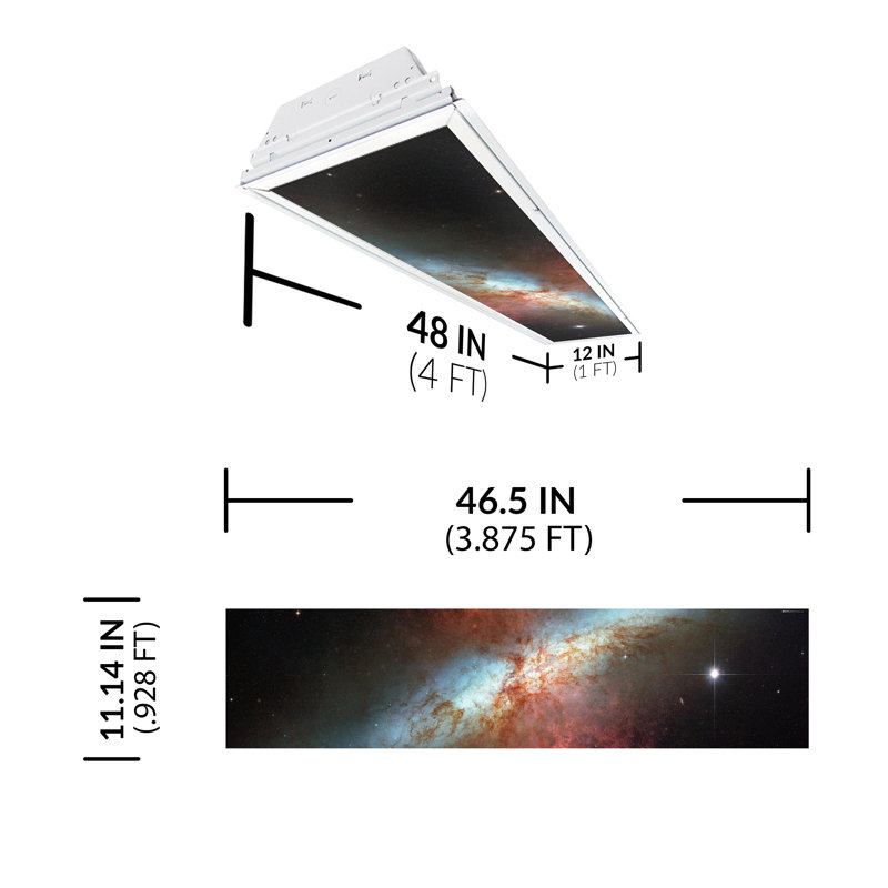 Astronomy Rectangle Fixture Component Ceiling Light