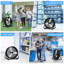 24 po Ventilateur industriel à grande vitesse à 3 vitesses avec roues et inclinaison réglable en noir-126537054