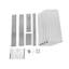 Étagère de rangement autoportante à 5 niveaux en acier inoxydable pour salles de bain, salons, toilettes, bureaux, cuisines