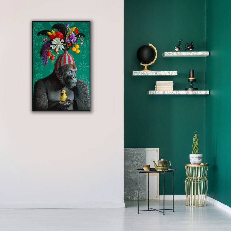 Art mural épique «Peanut and the Duck» par Heather Gauthier, 26 po x 40 po, H 40 po x l 26 po