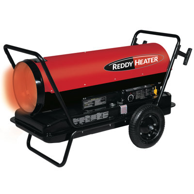 Reddy Heater RFA400T2 400,000 BTU Kero Forced Air Heater with Thermostat, Wheels and Handles Included
