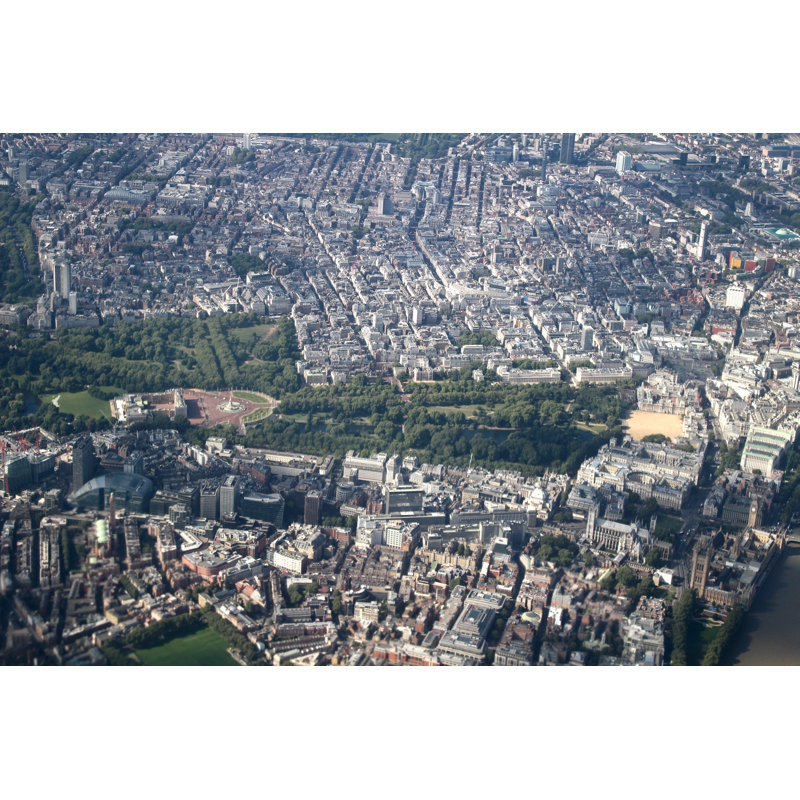 Aerial View Of London by Lemhartley - Wrapped Canvas Print, 30cm H x 46cm W