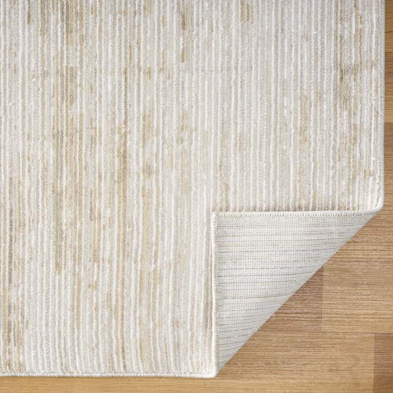 Tapis à rayures Chateau, Crème, Rectangle 9 pi 6 po x 12 pi 9 po