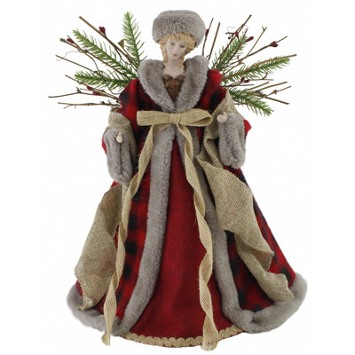 14" Burlap Woodland Angel