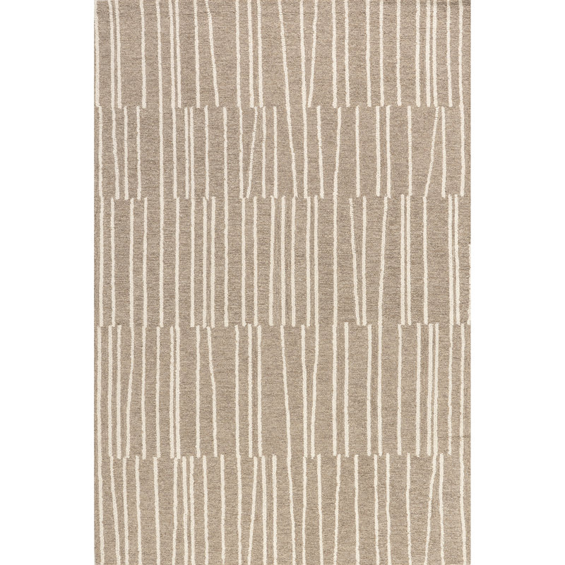 Hewins Contemporary Striped Area Rug, Rectangle 7'6" x 9'6"