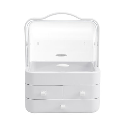 Livernois Plastic 3 Compartment Makeup Organiser