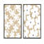 «White Minimalistic Abstract Flowers Silhouettes I», ensemble de 2 reproductions-159374004-159374007