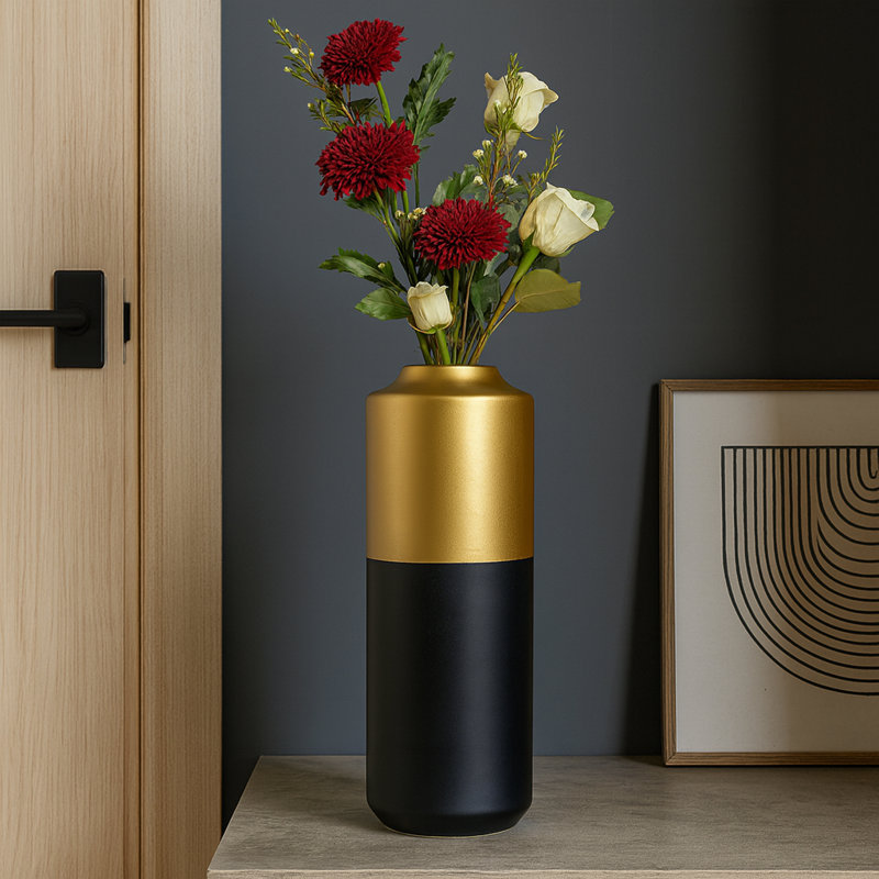 Vase de table Kimilee, H 10,5 po x l 4,5 po x P 4,5 po