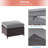 Jonson Wicker 5 - Person Patio Conversation Set with Cushions-946984235-946984234