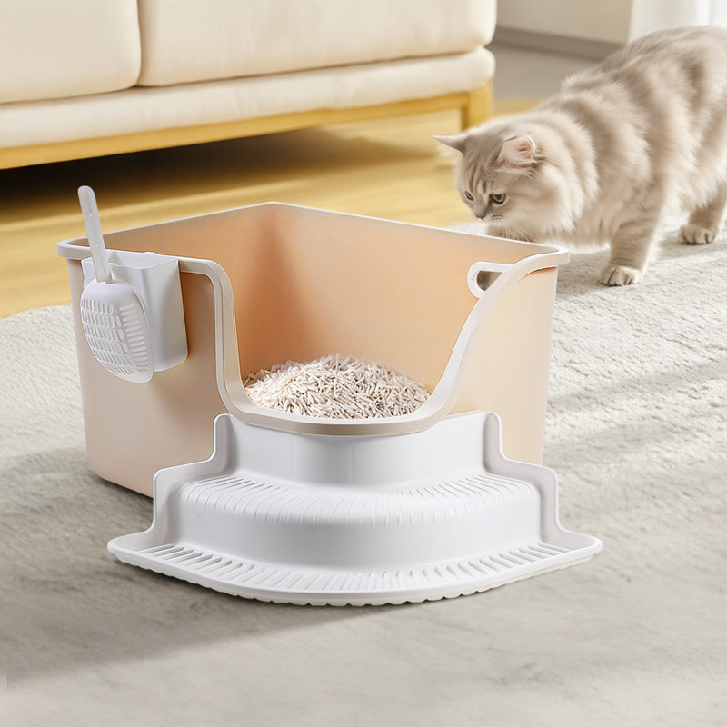 Polyethylene Plastic Litter Box with Scoop