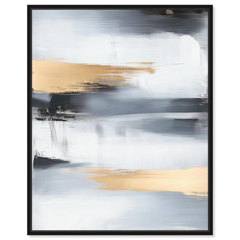 Art visuel sur vortex II, H 21 po x l 17 po, Cadre flottant noir